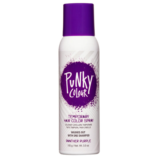 Punky Temporary Hair Color Spray-On, Panther Purple, Non-Damaging Instant Hair Dye, No Bleaching Needed, Non-Sticky, Washable and Leaves No Residue