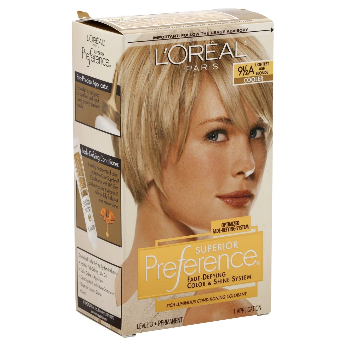 L’Oreal ParisSuperior Preference - 9-1/2A Lightest Ash Blonde (Cooler) 1 Each