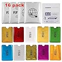 luumxai 16 rfid blocking sleeves set (10 credit card holders & 4 passport protectors) identity theft protection secure set.waterproof aluminum foil…