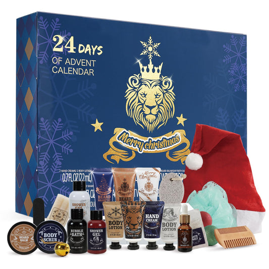 Advent Calendar 2025 for Adults, BODY & EARTH 24-Day Mens Advent Skincare Calendar 24PCS Beard Care Grooming Set, 2025 Beauty Countdown Calendar Beauty and Personal Care BODY & EARTH