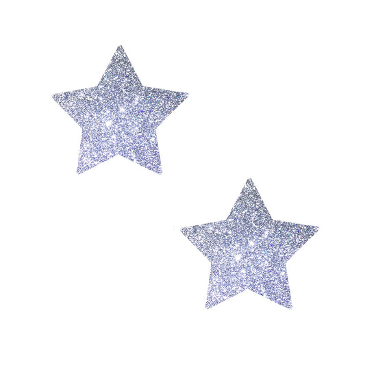 Neva Nude Silver Pixie Dust Starry Nights Bodistix - Glitter Body Stickers for Festivals, Raves, & Parties | Medical Grade Adhesive, Waterproof