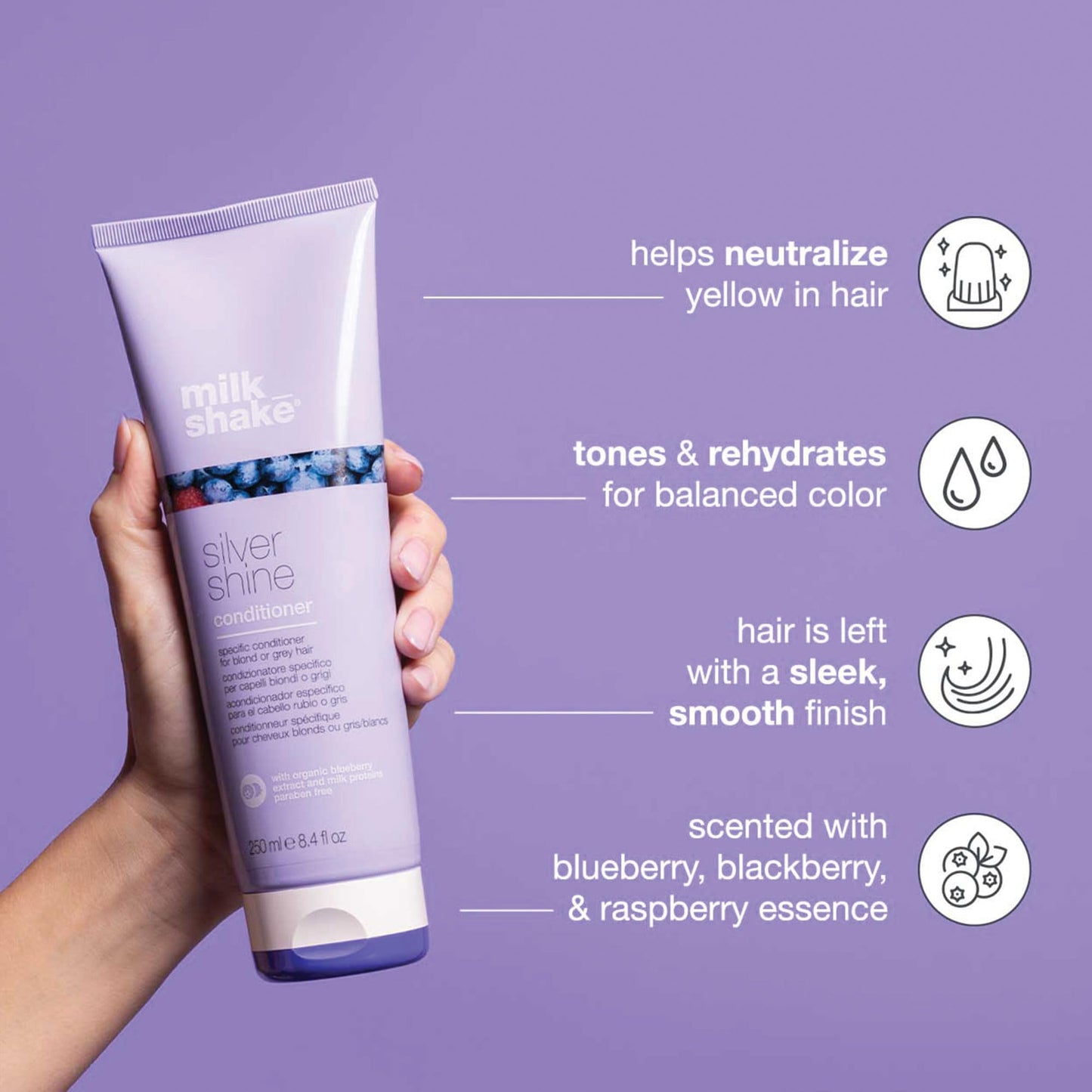 milk_shake Silver Shine Conditioner, 8.4 fl. oz.(Pack of 1)