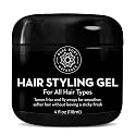 Pure Body Naturals Hair Gel for Men, Natural Ingredients with Hydrating Aloe For Firm, Healthy Hair, 4 Fl Oz