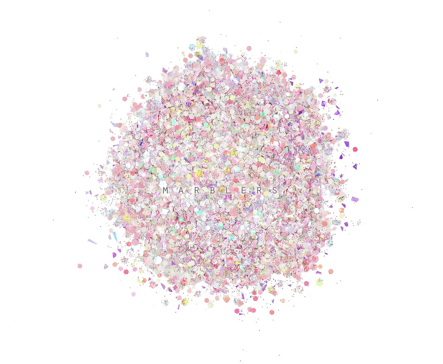 MARBLERS Mixed Shaped Face & Body Glitter [Pink] 0.18oz (5g) | Chunky | Chopped | Flake | Non-Toxic | Vegan | Cruelty-Free | Festival, Rave & Party