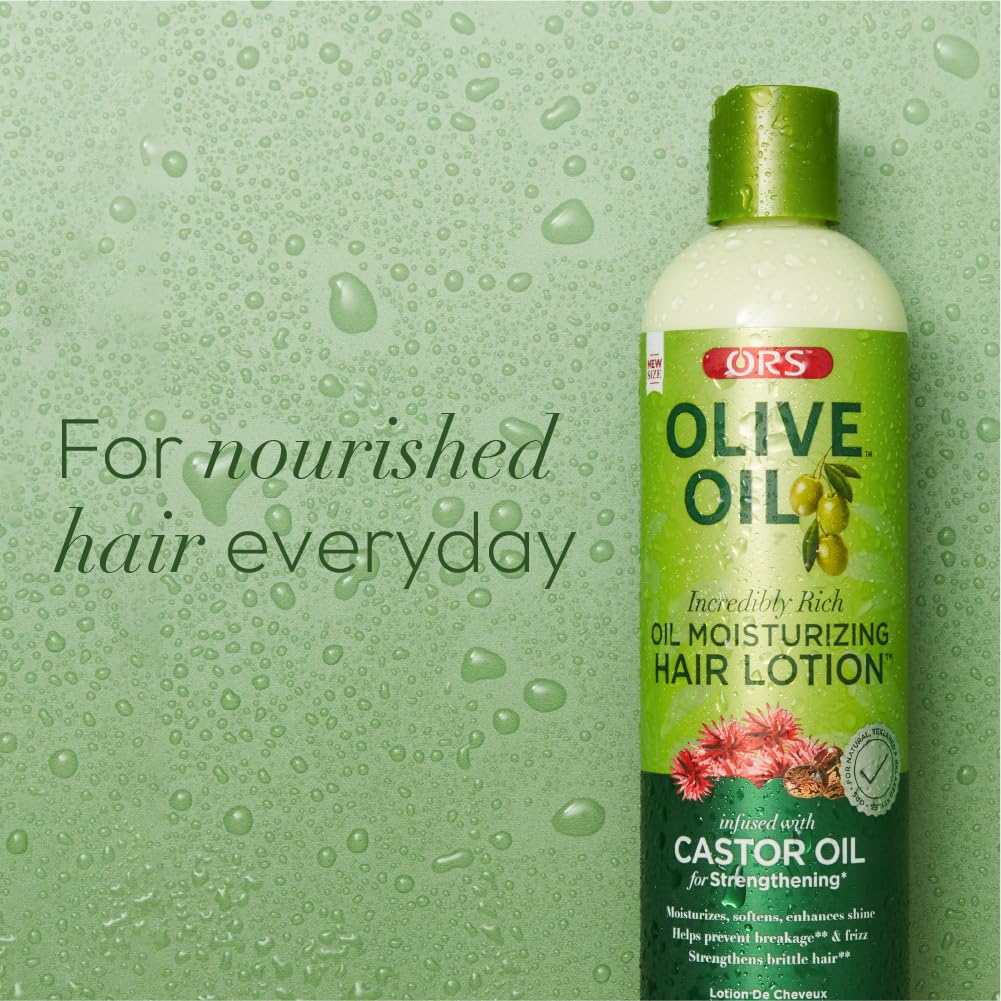 ORS Olive Oil Incredibly Rich Oil Moisturizing Hair Lotion Infused with Castor Oil for Strengthening 8.5 Ounce