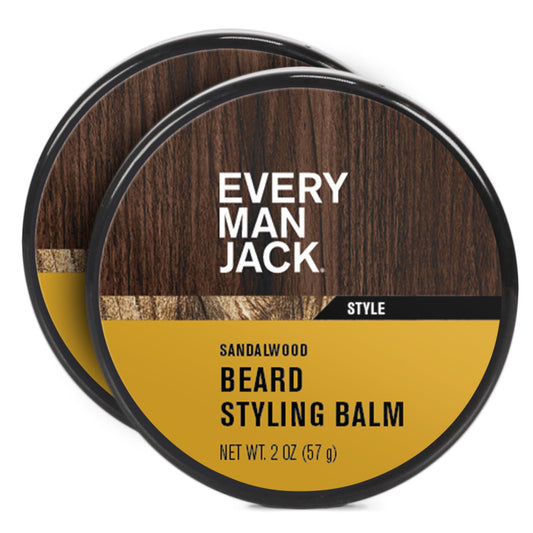 Every Man Jack Beard Styling Balm - Light Sandalwood Scent - Moisturize, Strengthen, & Style Your Beard - Medium Hold - Naturally Derived Ingredients Beauty and Personal Care Every Man Jack