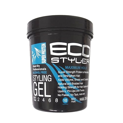 Ecoco Eco Style Gel - Regular Super Protein - Provides Gravity Defying Hold And Long Lasting Shine - Helps Maintain Healthy Hair - Perfect For Pin-Ups