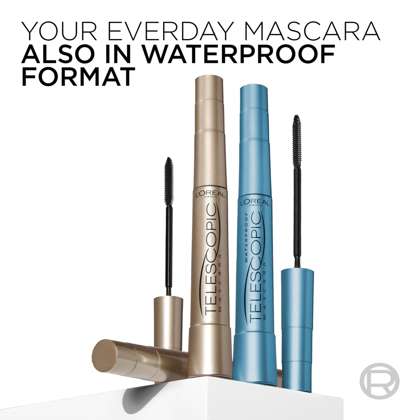 L'Oreal Paris Makeup Original Telescopic Lengthening Mascara, Waterproof Black