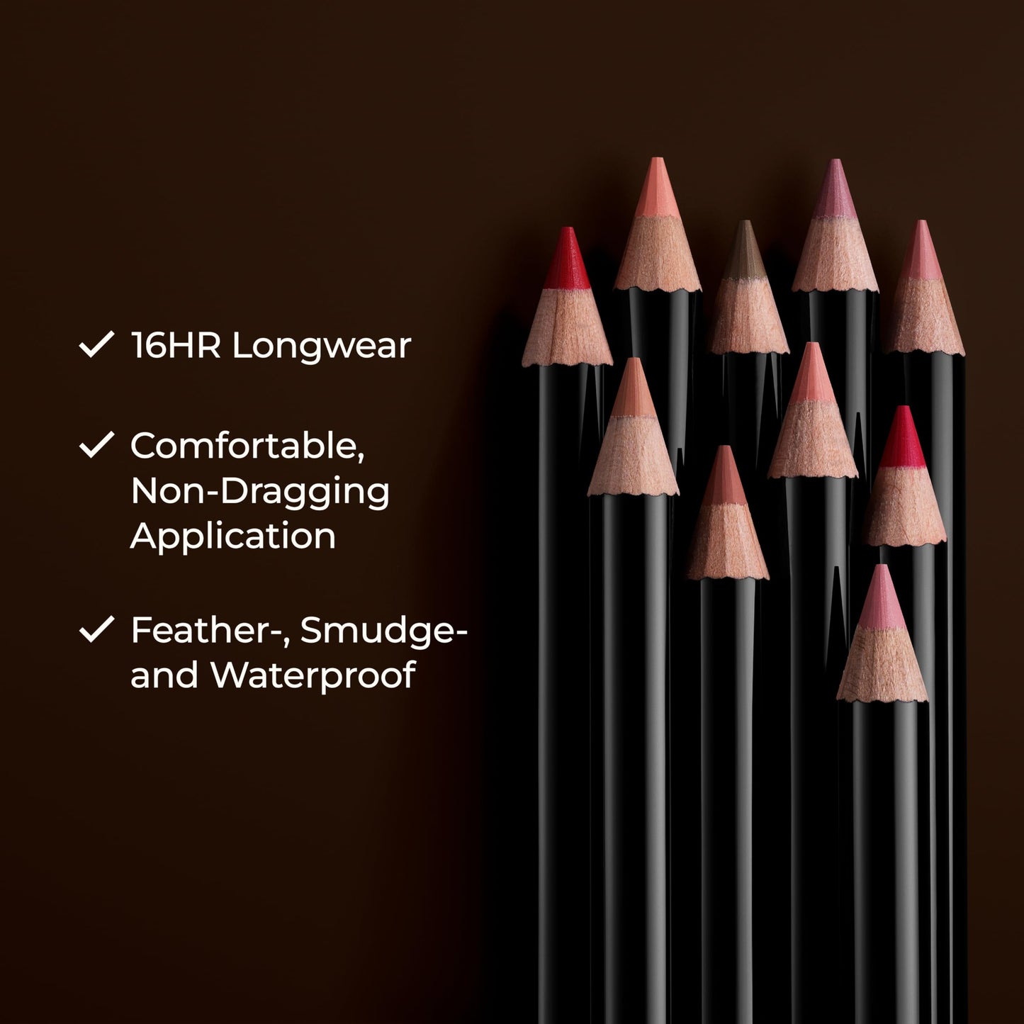 Laura Mercier Caviar Perfecting Lip Liner Pencil, 16HR Longwear, Comfortable Non-Dragging Application, Feather and Water-Proof, Infused with French