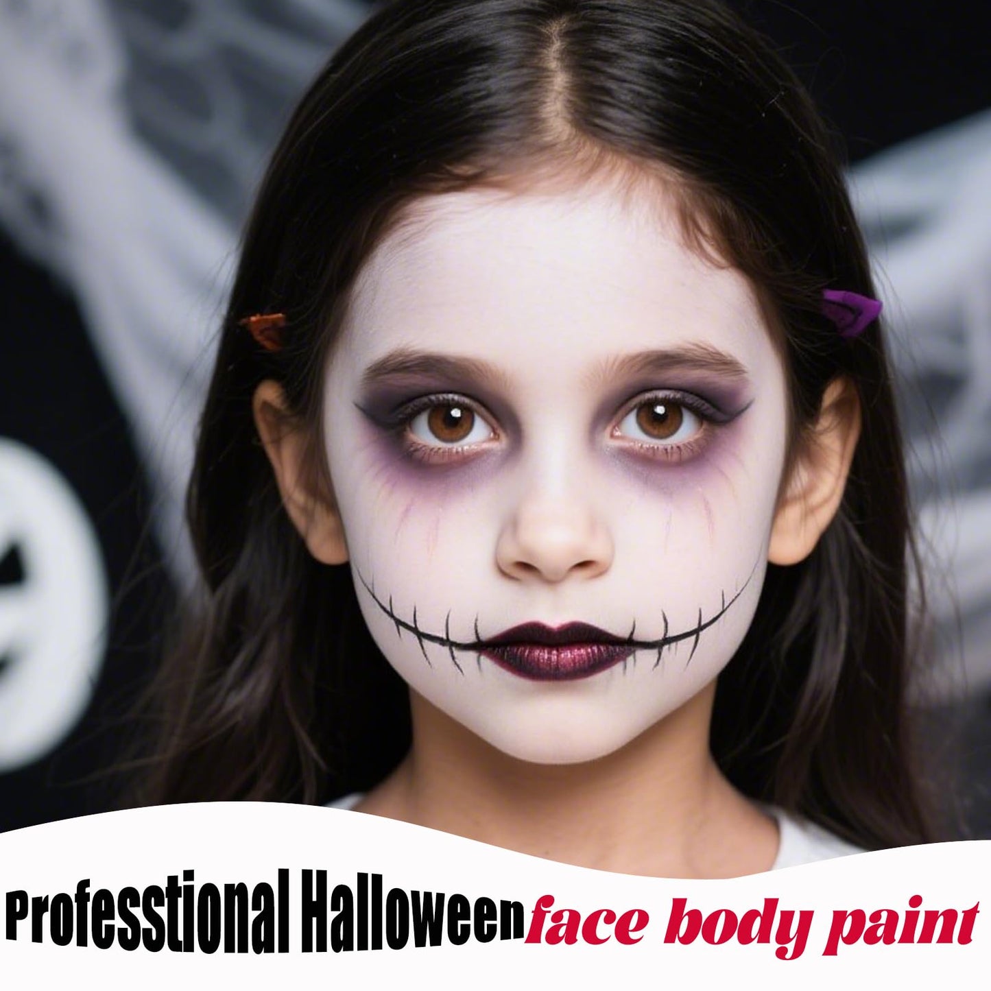 White Face Body Paint, Water Based Cream White Body Painting For Art Theater Halloween Party Cosplay Clown Skull Joker Zombie Vampire Skeleton Goth