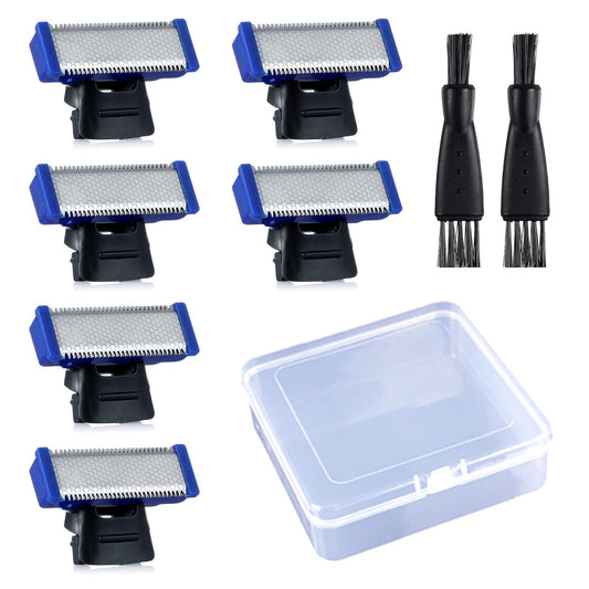 Shaver Replacement Head 6PCS Compatible With Microtouch Solo 2PCS Shaver Clean Brush With Box (6PCS) Beauty and Personal Care ANROLA