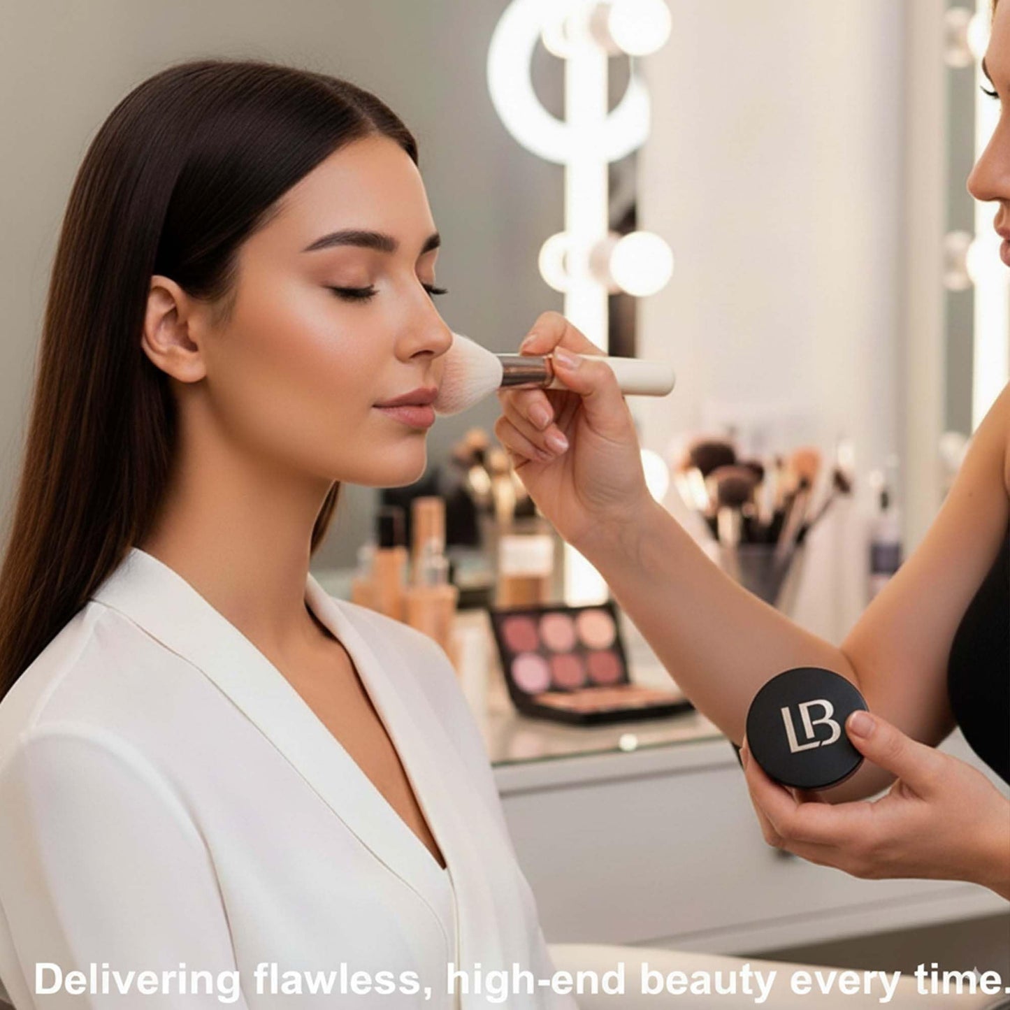 LB Powder Bronzer - Pressed Powder for Face - Natural Tan Makeup with Radiant Matte Finish - Warm Tone for Contour & Highlight - Sun-Kissed