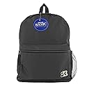 BAZIC School Backpack 16" Black, Lightweight School Bag Padded Back & Adjustable Strap for Students, Travel Bag Fit A4 Notebook, 1-Pack