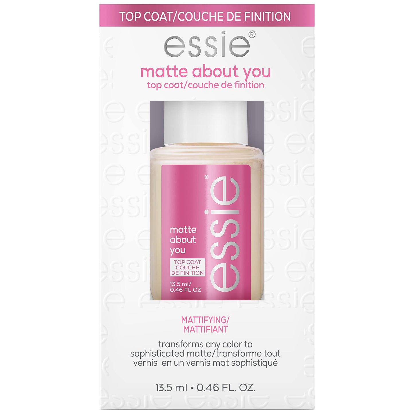 essie Nail Care, Matte About You Top Coat, Vegan, Mattifying Nail Polish, 0.46 fl oz Beauty & Personal Care essie