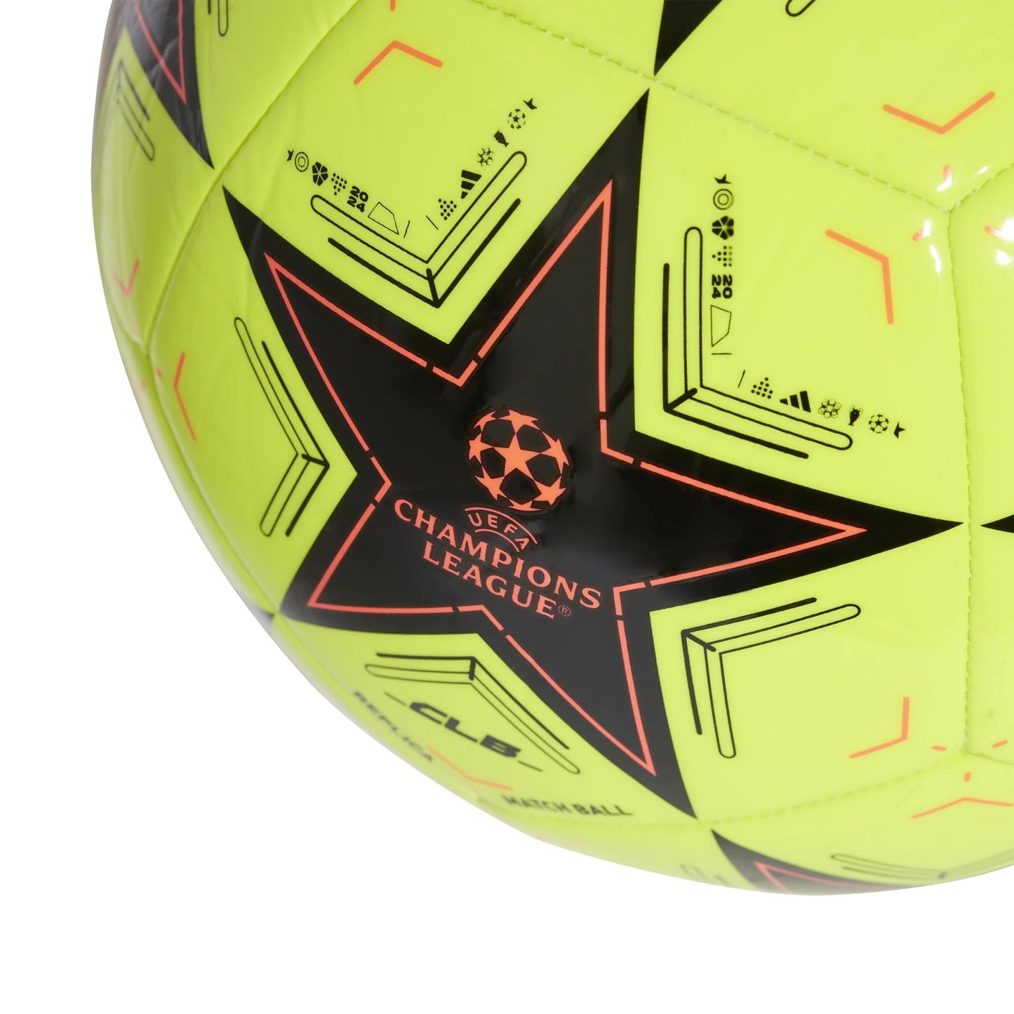 Adidas Unisex-Adult UCL Club Soccer Ball, Solar Yellow/Black/Turbo, 5