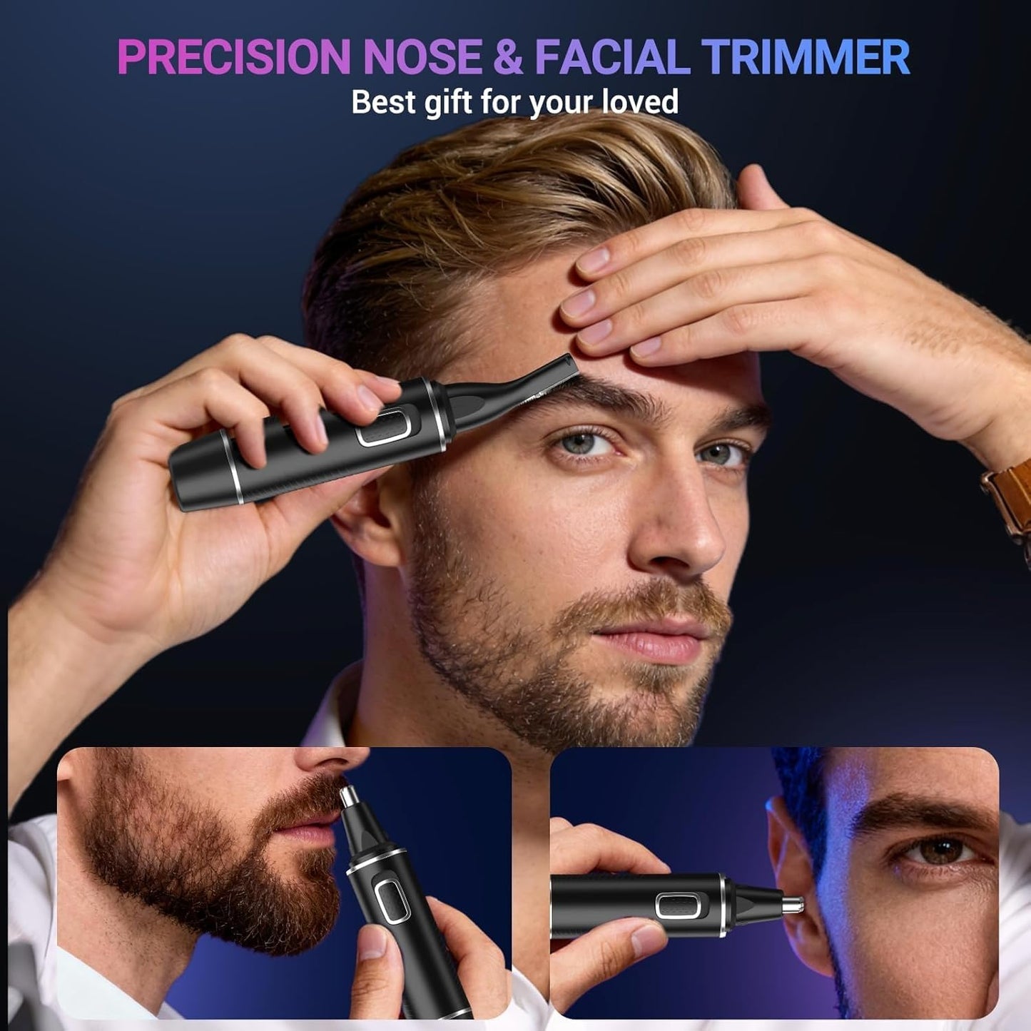 AREYZIN Nose Hair Trimmer for Men,Rechargeable Ear and Nose Trimmer,Professional Eyebrow & Facial Hair Trimmer,Sliver Beauty and Personal Care AREYZIN