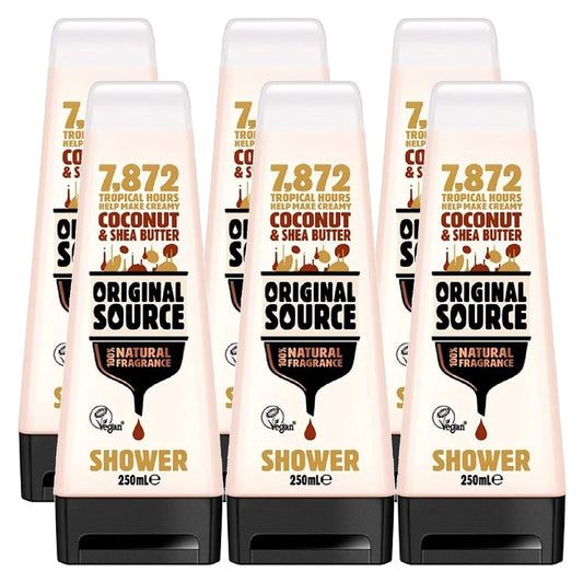 Original Source Moisturising Coconut & Shea Butter Shower Gel 250ml (PACK OF 6)