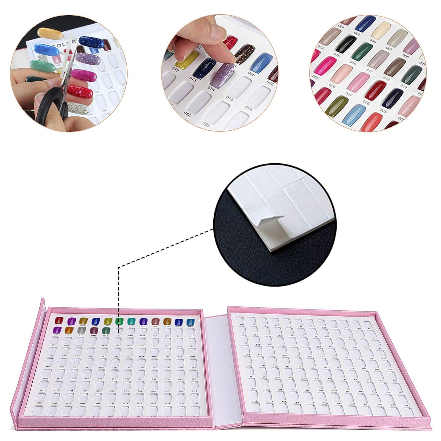 Noverlife 780PCS Nail Art False Tips Double-Sided Sponge Glue Adhesive Tape, Pre-Cut Self-Adhesive Foam Strips Fixing Sticker for Nail Design Gel
