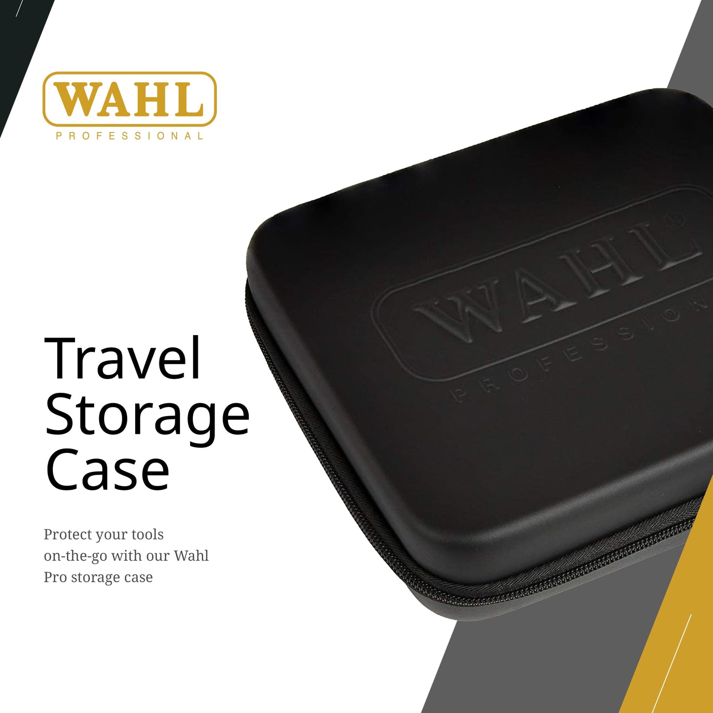 Wahl Professional Travel Storage Case Durable Compact With Secure Zipper For Grooming Tools