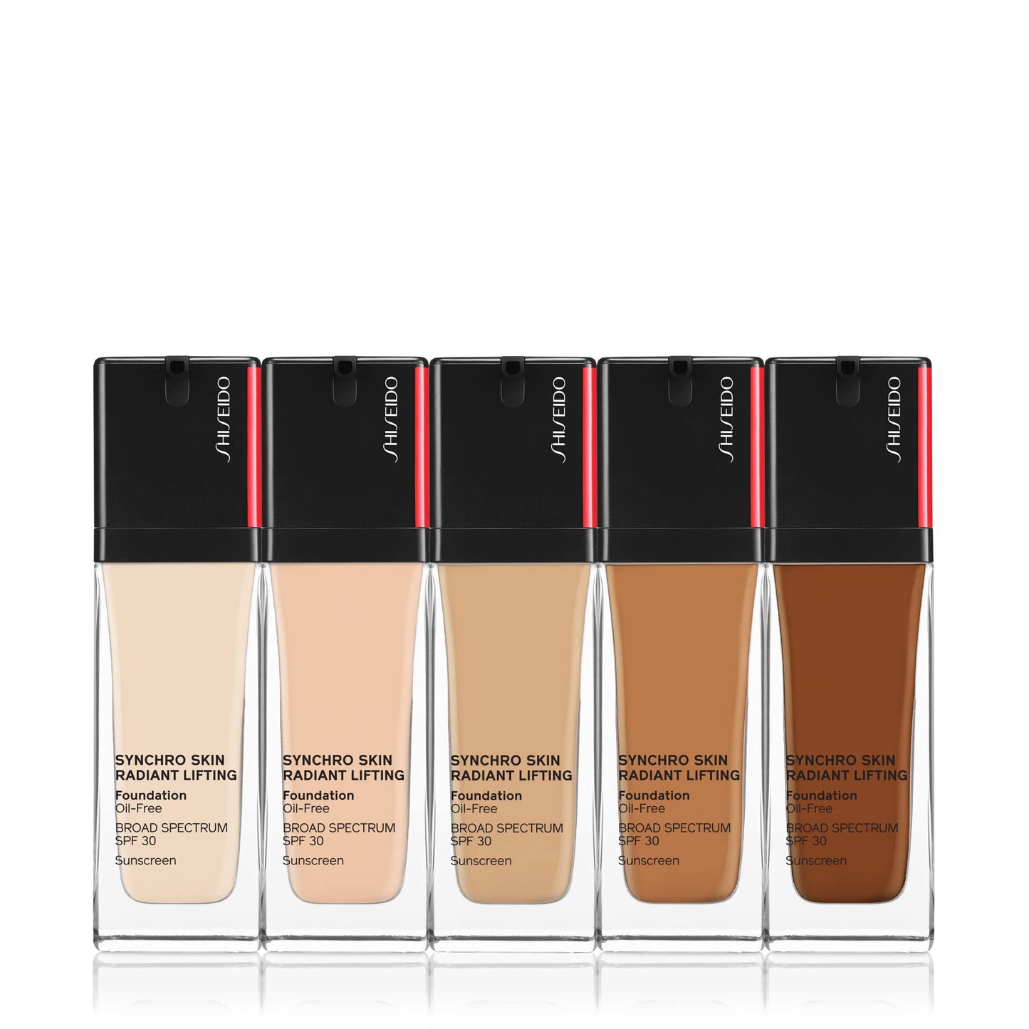 Shiseido Synchro Skin Radiant Lifting Foundation SPF 30, 450 Copper - 30 mL - Medium-to-Full, Buildable Coverage - 24-HR Hydration - Transfer, Crease & Smudge Resistant - Non-Comedogenic