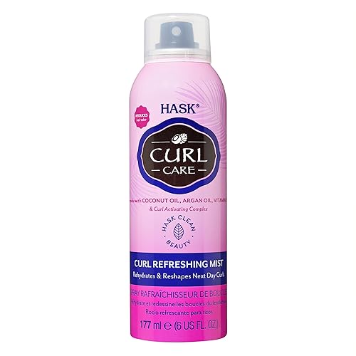 HASK CURL CARE Curl Refreshing Mist for curly hair, color safe, gluten free, sulfate free, paraben free