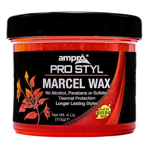 AmPro Marcel Wax - Gives All Hair Types Long Lasting Hold - Rinses Out Easily without Any Buildup or Residue and Protects Tresses from Heat
