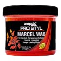 AmPro Marcel Wax - Gives All Hair Types Long Lasting Hold - Rinses Out Easily without Any Buildup or Residue and Protects Tresses from Heat