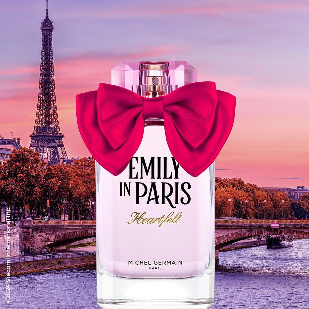 Michel Germain Emily in Paris Heartfelt Eau de Parfum Fragrance Spray, Feminine Gourmand Scent, Top Notes of Strawberry, Women's Perfume, 1 Fl Oz
