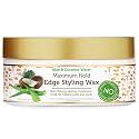 African Pride Moisture Miracle Maximum Hold Edge & Hair Styling Wax, Enriched with Aloe & Coconut, Controls Edges while Nourishing & Protecting