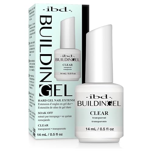 IBD Building Gel Clear - Hard Builder Gel for Nails Extensions, Soak-Off UV/LED for Sculpting & Strengthening, Nail Enhancement Gels, 0.5 oz Beauty & Personal Care IBD