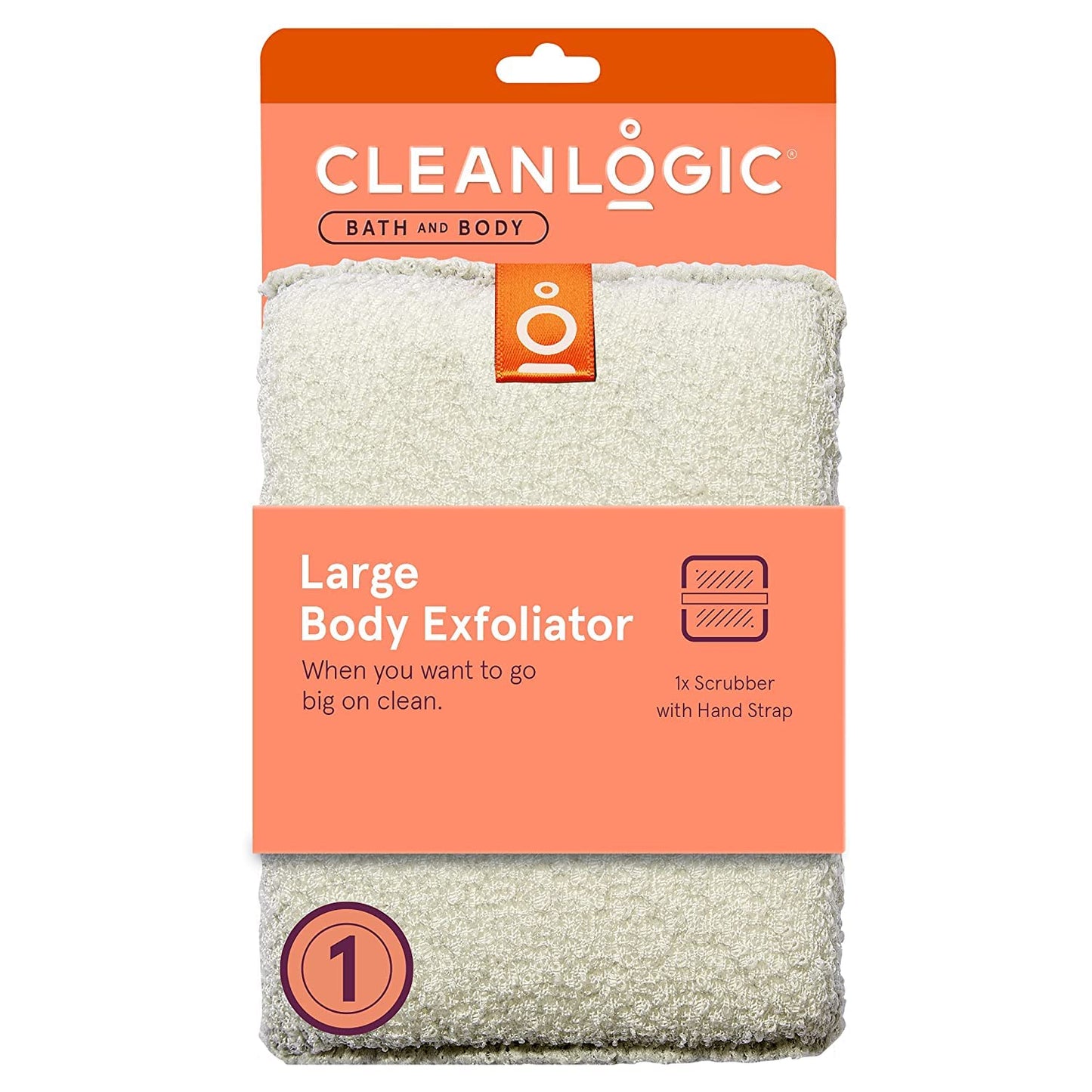 Cleanlogic Large Exfoliating Body Scrubber, 1 Count Beauty & Personal Care Cleanlogic