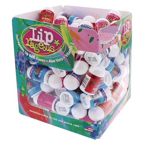 Lip Rageous Lip Balm with Aloe Vera and Vitamin E, Assorted Flavors, 100/Box
