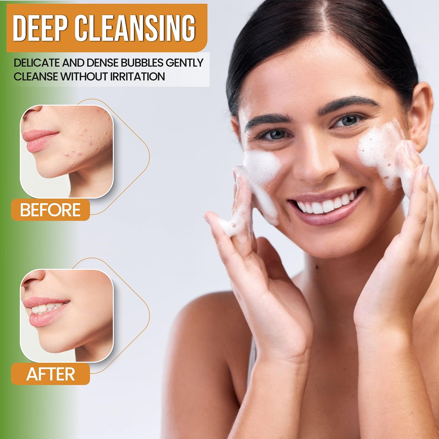 Turmeric Face Wash - Turmeric Facial-Cleanser with Aloe Vera, Vitamin E, and Natural Extracts - Lightweight Daily Gel Face Wash for All Skin Types