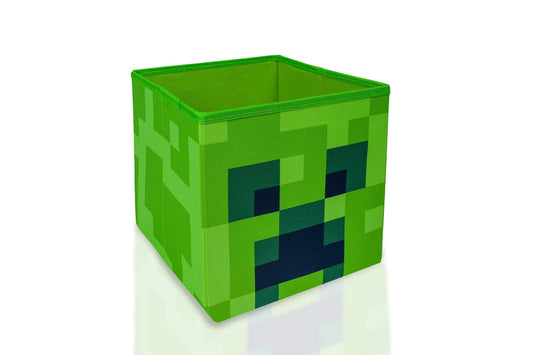 Minecraft Creeper Storage Cube Organizer | Creeper from Cubbies | Organization Cubes | 10-Inch Square Bin