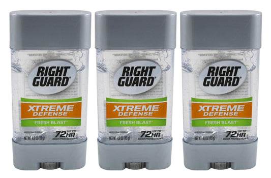 Right Guard Xtreme Defense Fresh Blast Gel 4 Ounce 72Hr (Pack of 3) Beauty and Personal Care Right Guard