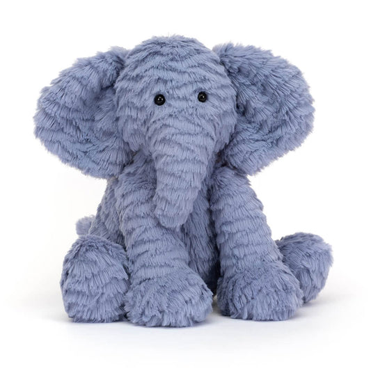 Jellycat Fuddlewuddle Elephant Stuffed Animal, Medium 9 inches - Elephant Plush Toy - Classic Children's Gift