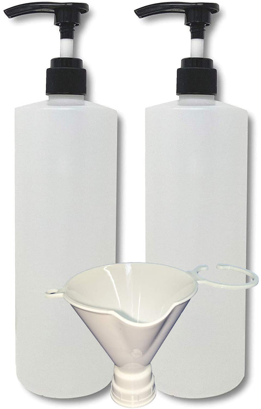 32oz (1 quart) Refillable Empty Pump Bottle Soap Dispensers for Hand Soap, Shampoo, Shower Gel, Body Wash and Lotion, BPA-Free HDPE Plastic