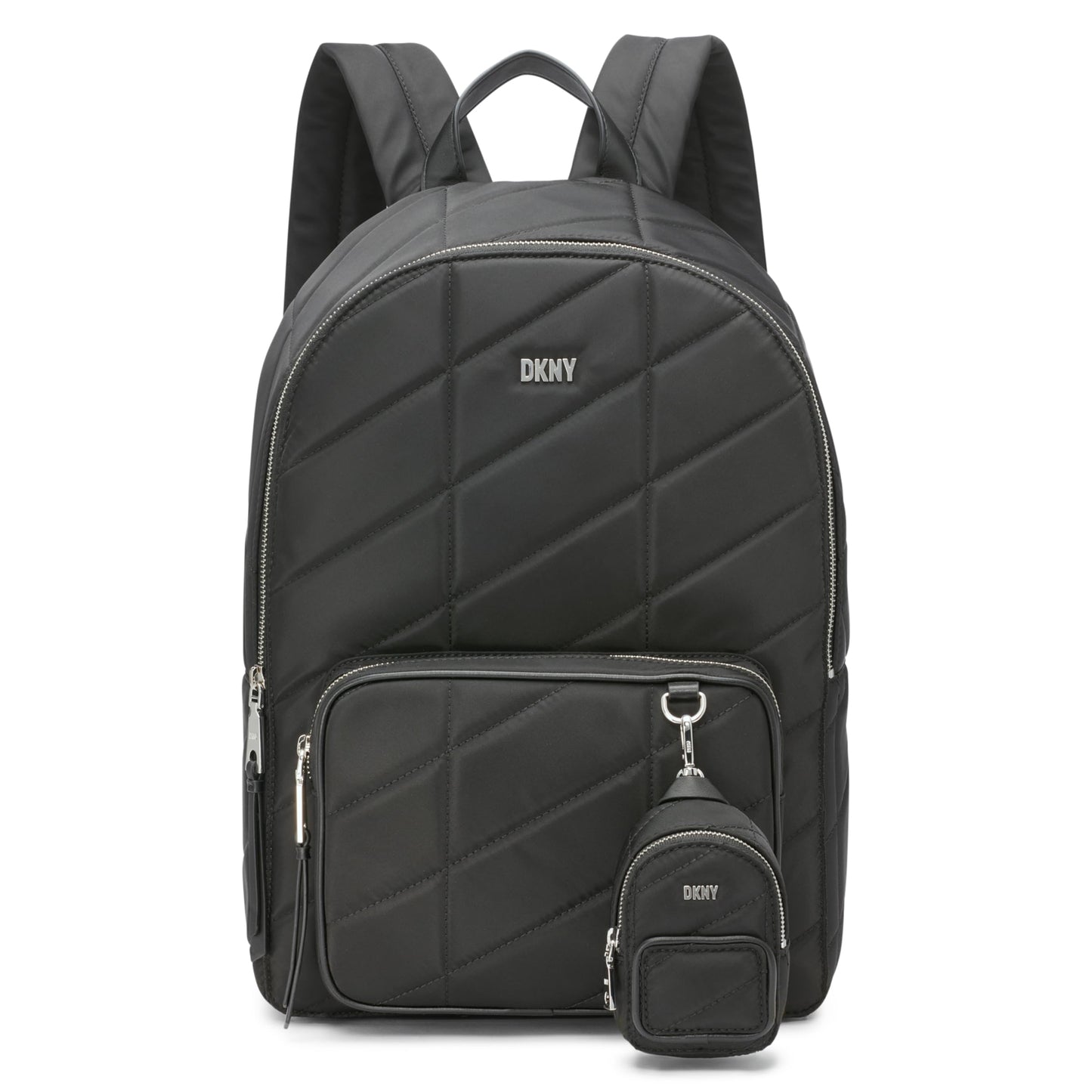 DKNY Women's Handbags BACKPACK,BLACK/SILVER,1SZ