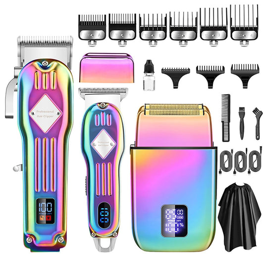 QDKVTNDJZ T Blade Hair Beard Trimmer Kit, Upgrade LCD Digital Hairdresser Cordless Clippers Barber Men’s Grooming with Display, Ideal Surprise Beauty and Personal Care QDKVTNDJZ
