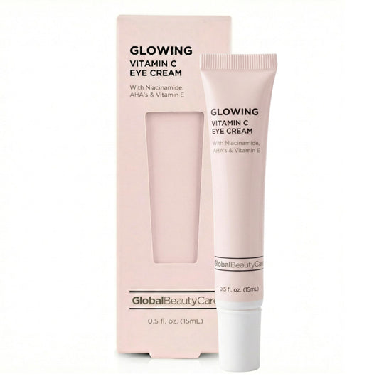 Global Beauty Care Glowing Vitamin C Eye Cream - Radiant Under Eye Treatment to Support Smooth Looking Skin with Niacinamide, AHA & Vitamin E Beauty & Personal Care Global Beauty Care