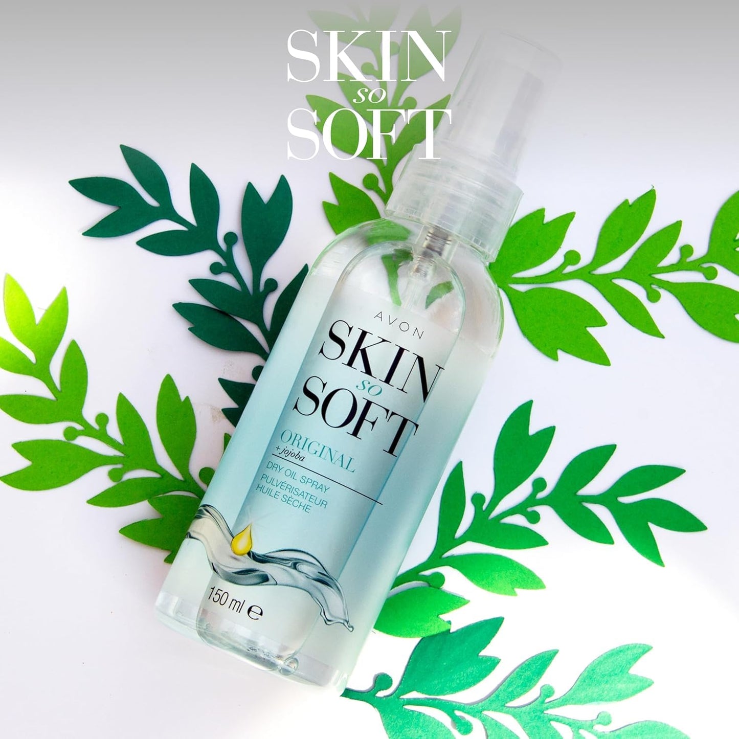 AVON SKIN SO SOFT Original JOJOBA Dry Oil Spray (5 Fl. Oz) Each - Travel-Friendly Luxury Lightweight Body & Hair Oil Mist - Fast-Absorbing Beauty and Personal Care AVON SKIN SO SOFT