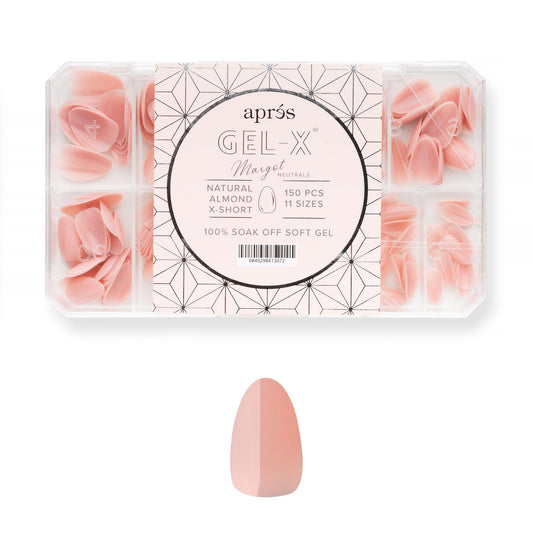 Apres Neutrals Gel-X Margot Box Of Press On Nails, 11 Sizes 00-9, Soft Gel Nail Tip Box (150pcs) (Almond Extra Short, 150) Beauty & Personal Care APRÉS