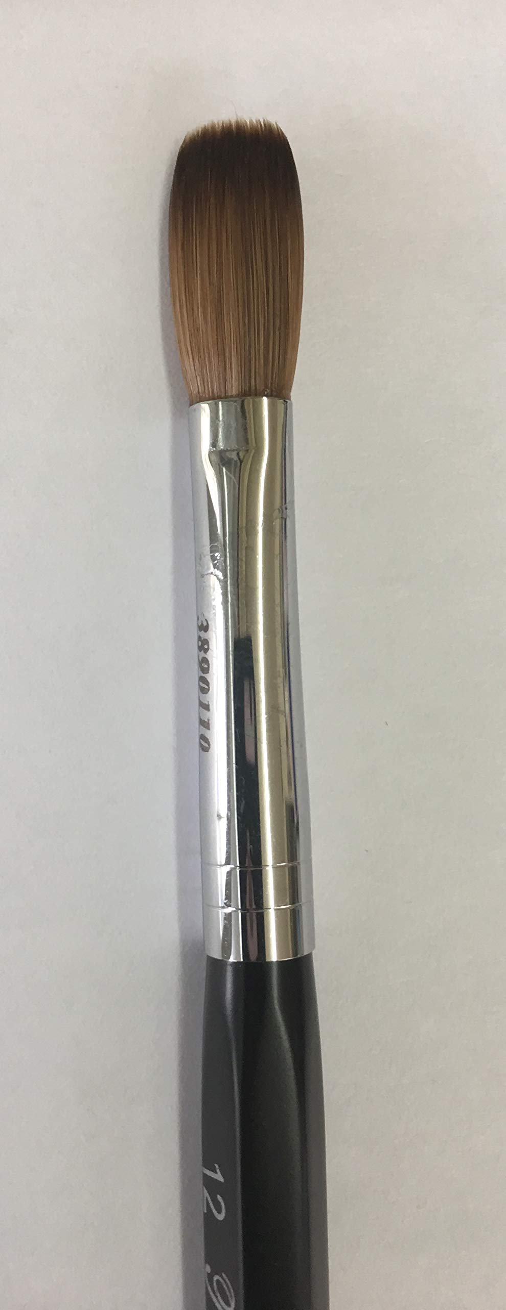 Six Angles - CRIMPED - Black Handle Petal 100% Kolinsky Acrylic Nail Brush (Crimped 12) Beauty & Personal Care Six Angles