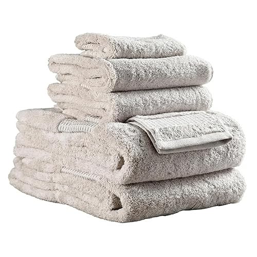 Delilah Home 100% Organic Turkish Cotton Bathroom Towels Set, 700 GSM Luxury Spa & Hotel Quality, Soft and Absorbent Bath Towel Set, 6 Pieces, 2…
