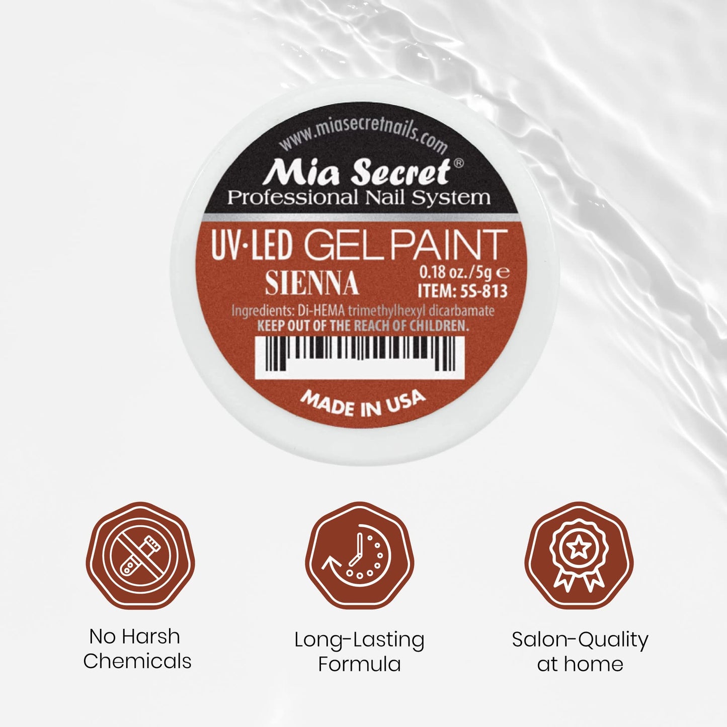Mia Secret Professional Nail System UV/LED Gel Paint - 5 grams (Sienna) Beauty & Personal Care Mia Secret