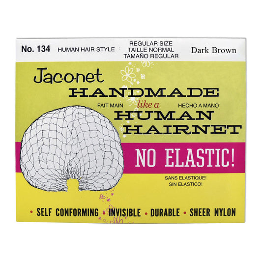 Hair Net Jac-O-Net Handmade No Elastic Regular Size, Dark Brown,1 Net Per Pack [Pack of 12] Beauty and Personal Care Jac-O-Net