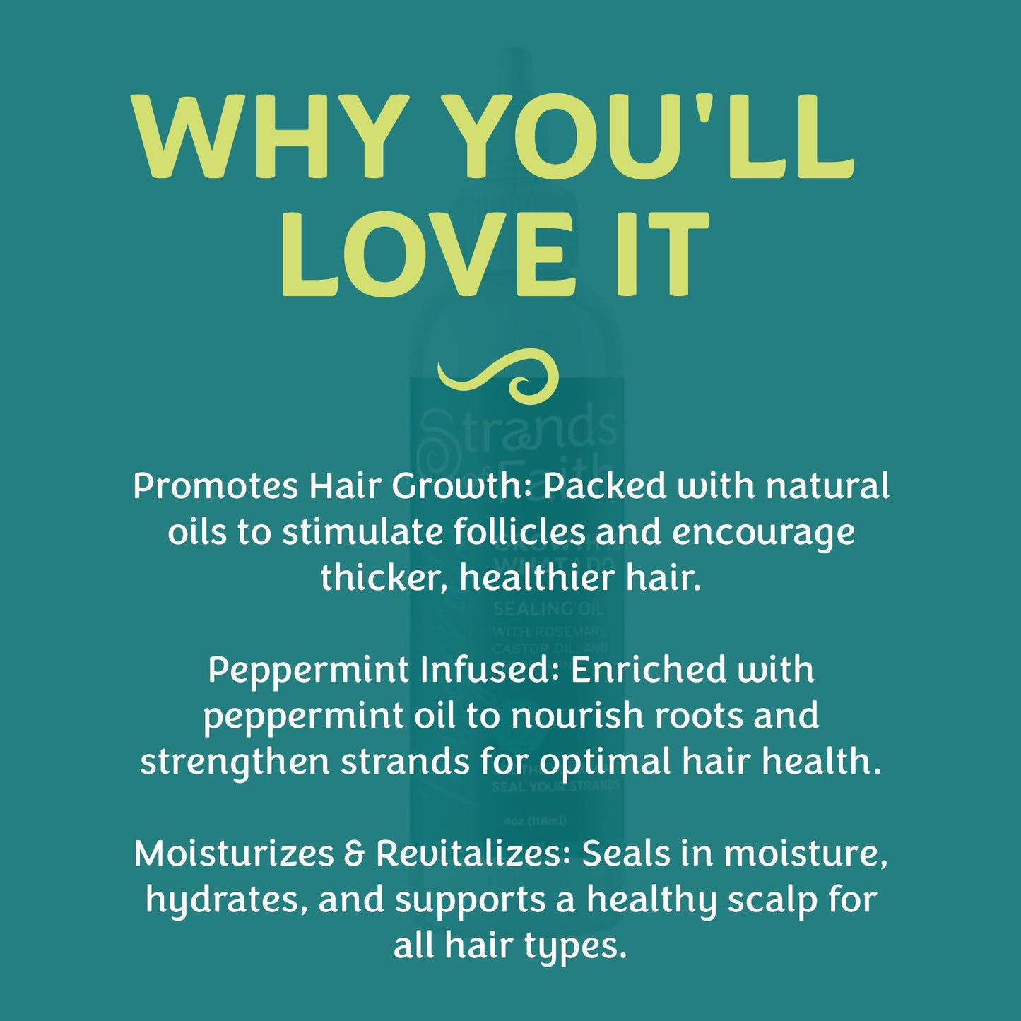 Strands of Faith Natural Stimulating Sealing Oil with Peppermint Essential Oil | Hydrates, Moisturizes and Revitalizes to Healthy Hair