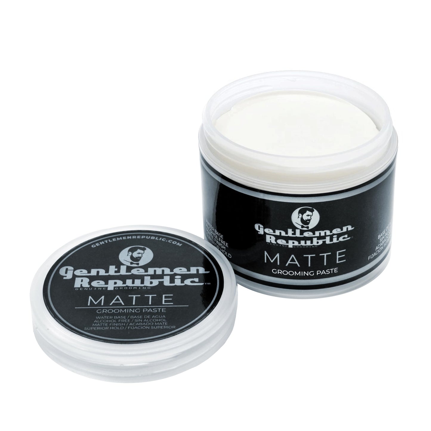 Gentlemen Republic 4oz Matte Paste for Men - Water-Based Men's Hair Paste with Strong Hold & Matte Finish - Alcohol-Free Hair Styling for Natural