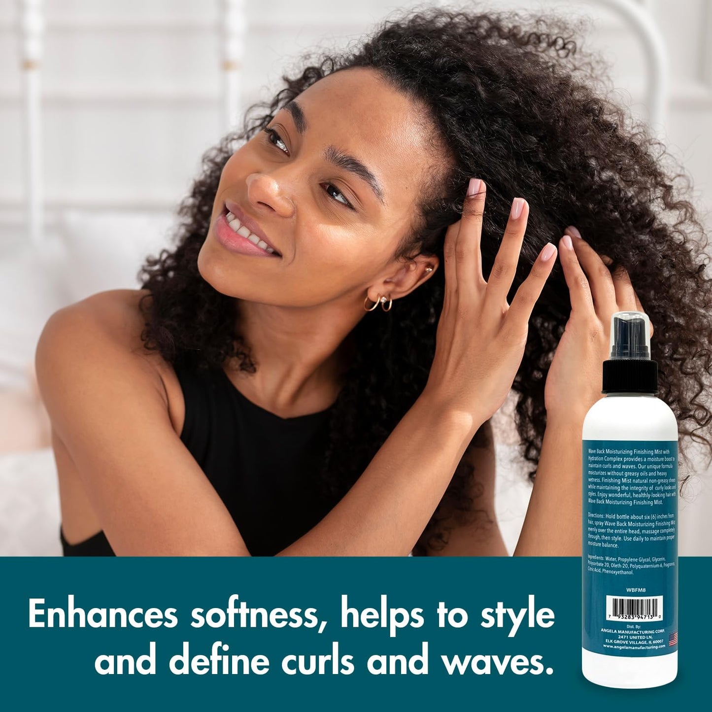 STAR CARE Wave Back Moisturizing Finishing Curl Enhancing Mist Lightweight Hydrating Finishing Spray for Curly & Wavy Hair Frizz Control & Shine