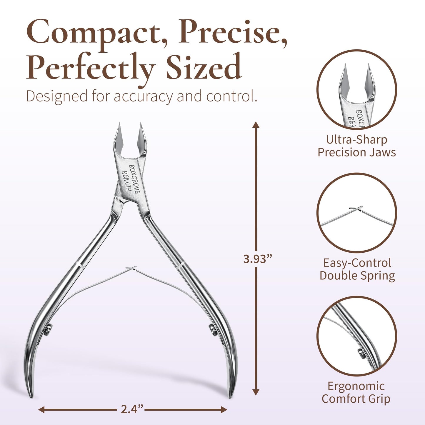 Professional Cuticle Cutter Trimmer Manicure Tools with Double Spring- Perfect Nail Care Tool for Manicure & Pedicure Beauty at Home/Spa/Saloon